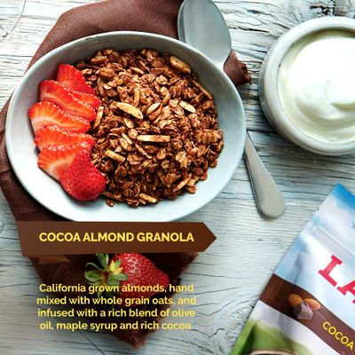 Ladera Granola | Cocoa Almond Granola | Low Sugar | Gluten Free &amp; Vegan | Granola Breakfast | Healthy Snack |2 lb Family Pack