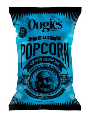Oogie&#39;s Gourmet Popcorn | 20 Pack | Wisconsin Cheddar 1848 Flavor | Gluten Free Popcorn Snacks | 1oz Individual Bags