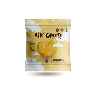 AIR CHEESE Low Carb Keto Friendly Protein Puffs | 7g Protein Per Serving | Crisp, High Protein, Gluten Free Snack Pack | Real Cheese, No Artificial Flavors (Cheddar, 12 Small Bags)