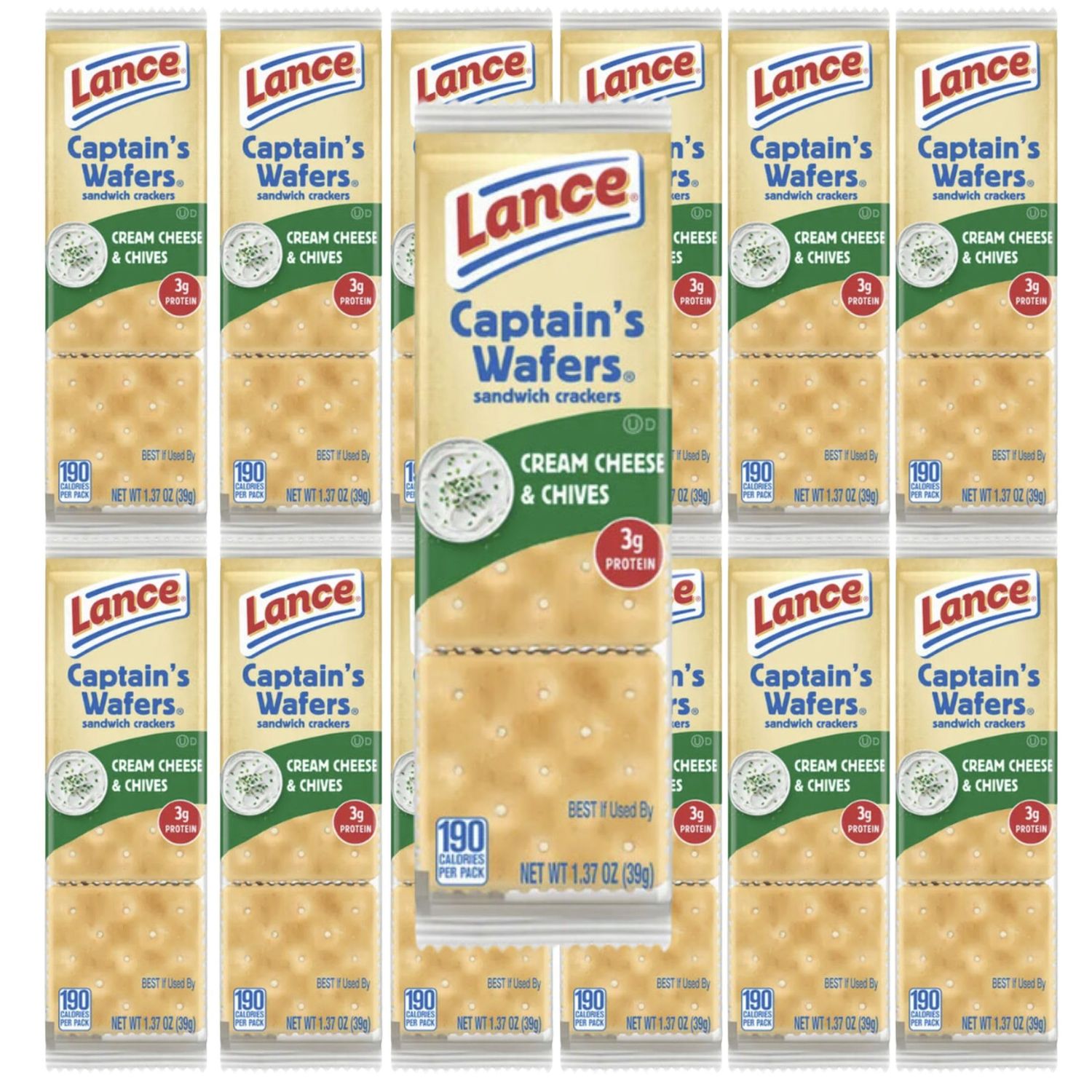 Lance Captain&#39;s Wafers, Cream Cheese and Chives (20 pk.), Indulge in Lance Captain&#39;s Wafers, Cheese Crackers, Snack Crackers, Snack Packs, Cheese Crackers &amp; Perfect Snack Packs for Quick Bites