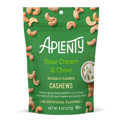 Amazon Brand, Aplenty Sour Cream and Chive Cashews, 8 Oz