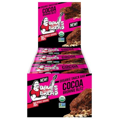 Dave&#39;s Killer Bread Cocoa Brownie Blitz Organic Snack Bars, 12 Individually Wrapped Snack Bars (Pack of 1)