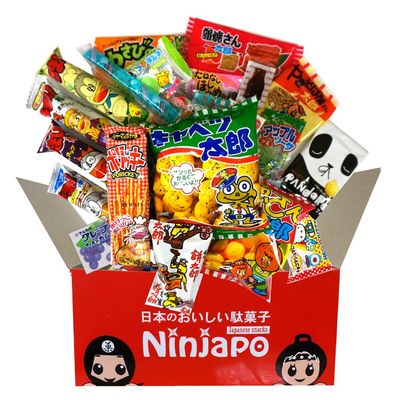 Japanese Snacks Assortment 22pcs NINJA SNACK Excellent Variety and Delicious Selection of Japanese Dagashi Ninjapo Japan