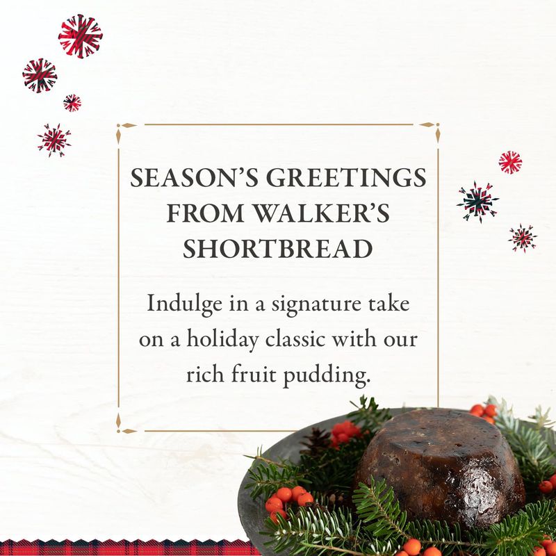 Walkers Rich Fruit Pudding - 14.1 Oz Plum Pudding for Christmas - Luxury Holiday Treat and Dessert from Scotland
