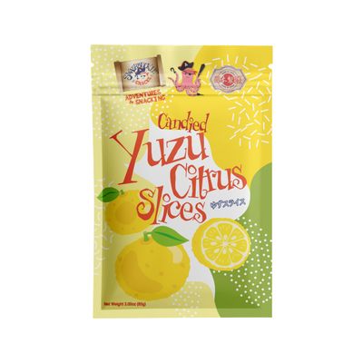 Swashbuckle Snacks Candied Yuzu Citrus Slices 3.00oz (85g), Made in Japan, Japanese snack, Dried fruit