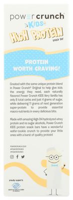 Power Crunch Kids High Protein Snack Bar, Very Vanilla, 5 Count, 5.65 Ounce (Pack of 6)