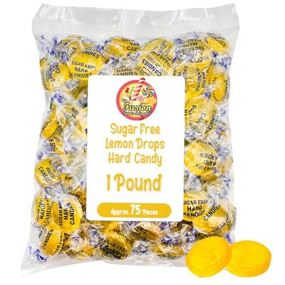 Sugar Free Lemon Drops - Arcor 1lb Bulk Bag of Sugar Free Hard Candy - Delicious Sugar Free Lemon Drops Hard Candy Individually Wrapped for Freshness - Keto and Diabetic Friendly