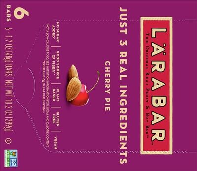 Larabar Cherry Pie, Gluten Free Vegan Fruit &amp; Nut Bars, 1.7 oz bars, 6 ct