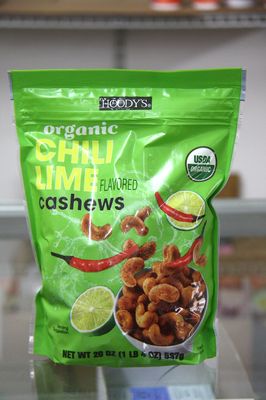 HOODYS ORGANIC CHILI LIME FLAVORED CASHEWS 20 OZ