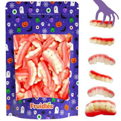 Fruidles Gummi Teeth Candy, Delicious Fruit Flavors Gummies (2 Pounds)