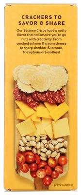 34 Degrees Crisps | Sesame Crisps | Thin, Light &amp; Crunchy Crisps, Single Pack (4.5oz)
