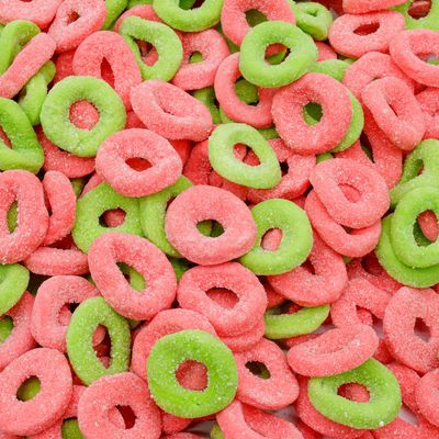 Watermelon Rings Gummies 5 lb - Gummy Candy Bulk, Delicious Jelly Candy in Resealable Bag, Soft &amp; Chewy, Sugar Coated, Juicy &amp; Refreshing Taste