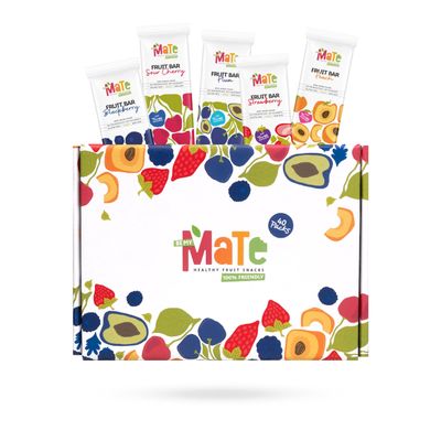 Mate Variety Pack (40 Pack) Healthy Snack, 100% Natural Real Fruit Bar &amp; Gluten-Free &amp; Vegan &amp; Non GMO &amp; Kosher - Zero Added Sugar, No Preservatives and No Colorant
