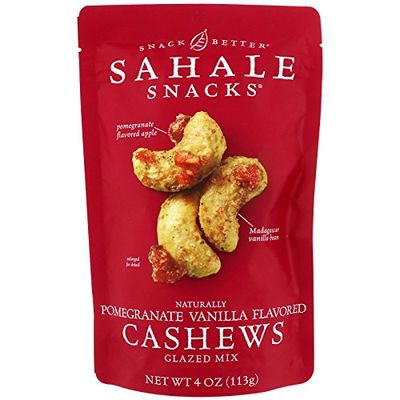 Glazed Mix, , Naturally Pomegranate Vanilla Flavored Cashews, 4 oz- pack of 3