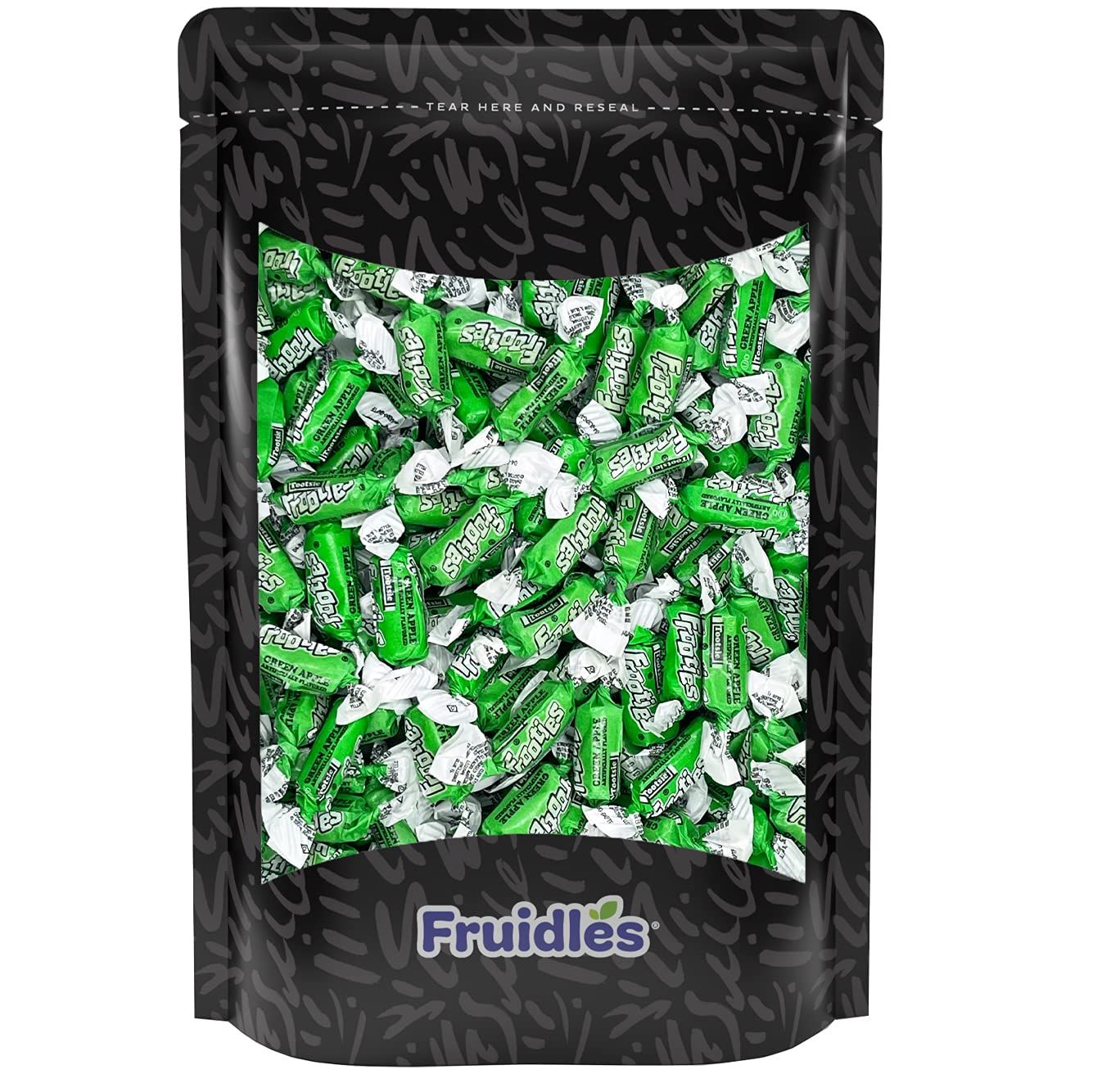 Fruidles Tootsies Original Green Apple Twist Roll, Peanut-Free, Gluten-Free, Kosher Certified, Individually Wrapped, Half-Pound
