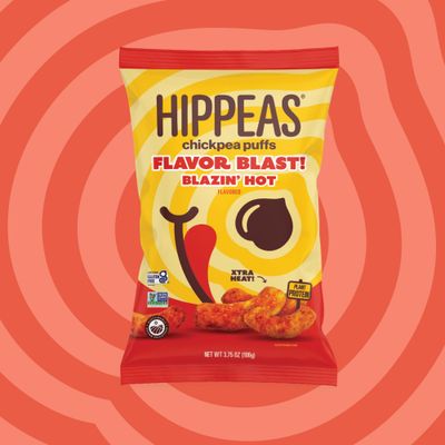 Hippeas Chickpea Puffs, Flavor Blast Variety Pack: Vegan White Cheddar Explosion and Blazin' Hot (Pack of 6), 4g Protein, 3g Fiber, Vegan, Gluten-Free, Crunchy, Plant Protein Snacks