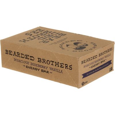 Bearded Brothers Bodacious Blueberry Vanilla Energy Bar - Raw, Vegan, Gluten &amp; Soy Free, Non-GMO, Bars, 12 Piece