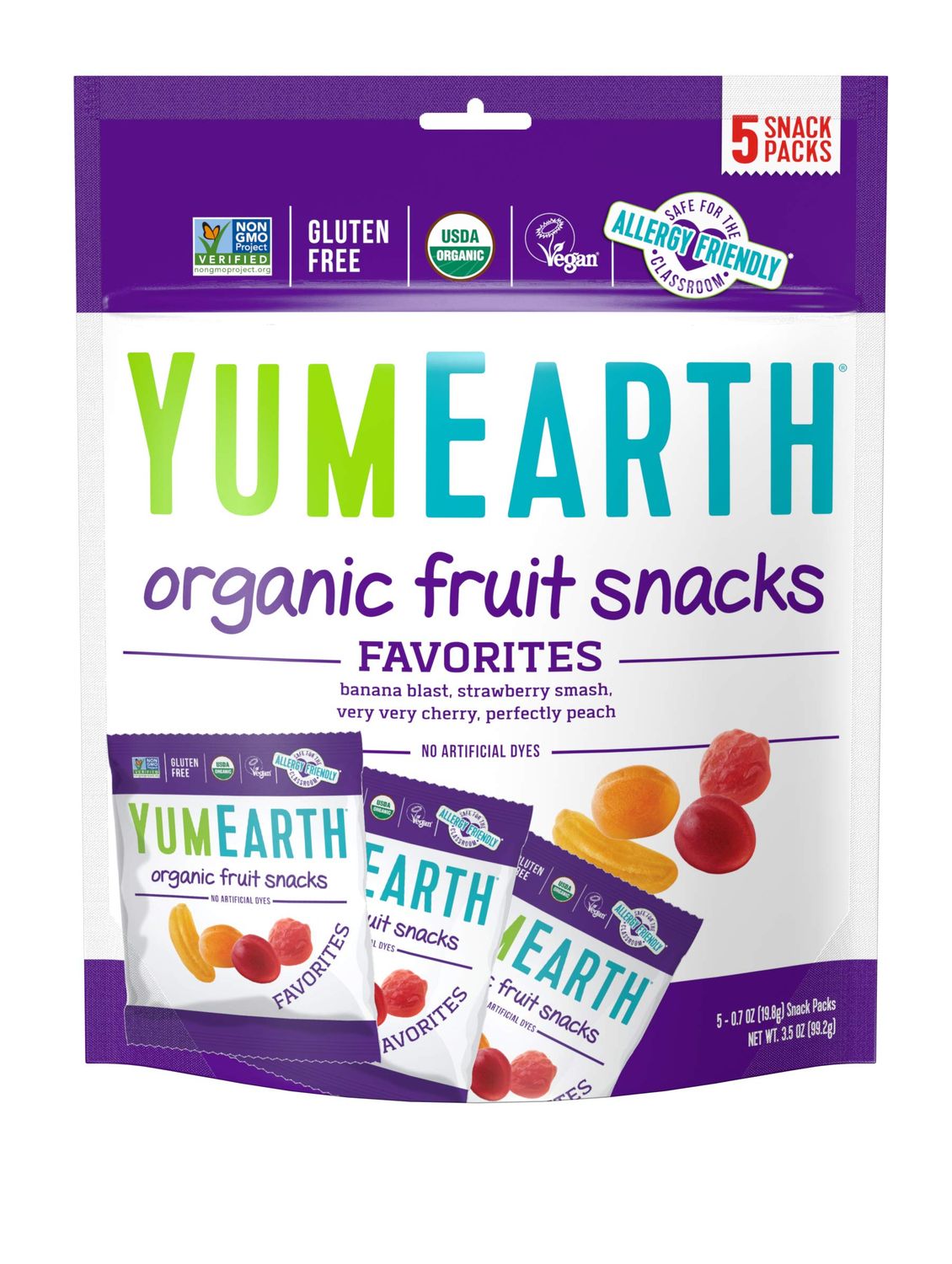 YumEarth Organic Fruit Snacks, 0.7 Ounce,5 Count(Pack of 12)