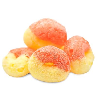 Sarah&#39;s Candy Factory Freeze-Dried Peach Rings Candy - Crunchy &amp; Sweet, Large, Freshness, Gift &amp; Snack in Resealable Bag 4 Oz