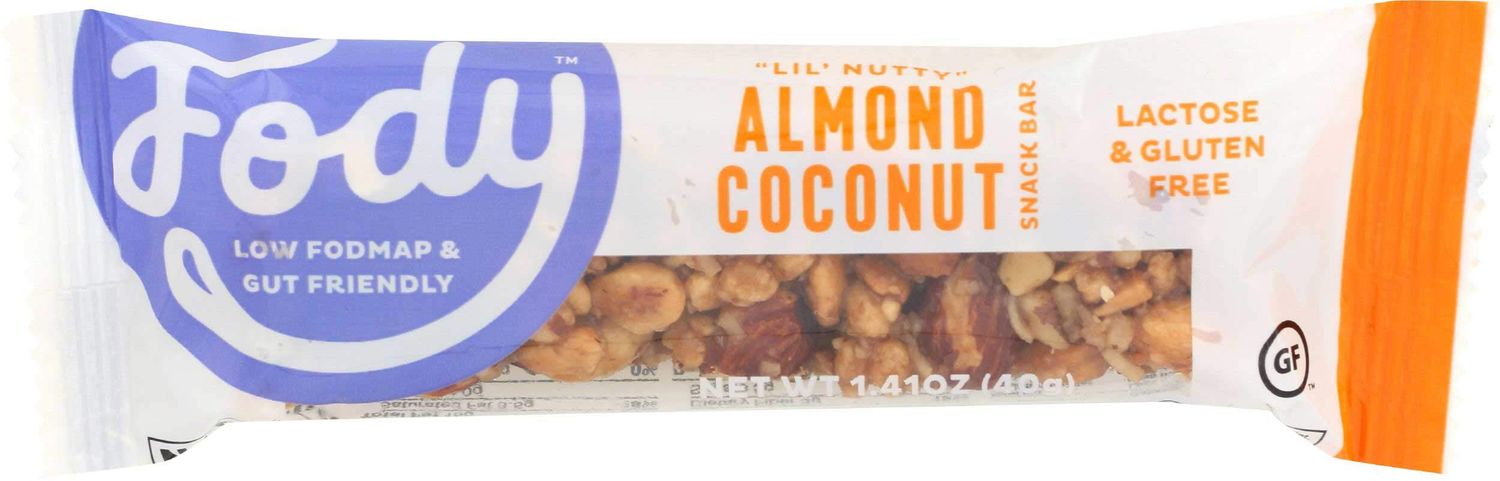Fody Food Co. Almond Coconut Snack Bar, Non GMO, Gluten Free, 1.41 Ounces (Pack Of 12)