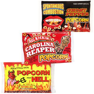 Premium Microwave Popcorn - Variety Gift Pack (3) - Ultimate Spicy and Sweat Gourmet Gift - Try if you dare