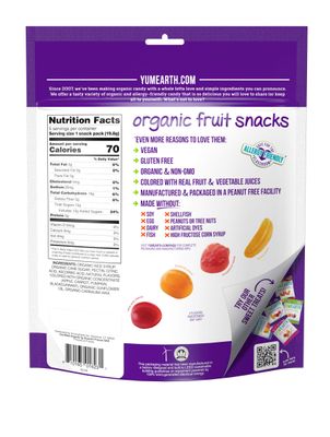 YumEarth Organic Fruit Snacks, 0.7 Ounce,5 Count(Pack of 12)