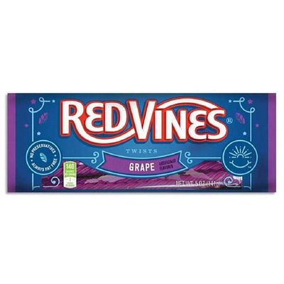 Red Vines Licorice, Grape Flavor Twists, Soft &amp; Chewy Candy, 5oz Trays (12 pack)