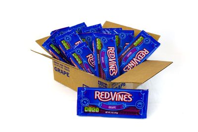Red Vines Licorice, Grape Flavor Twists, Soft &amp; Chewy Candy, 5oz Trays (12 pack)