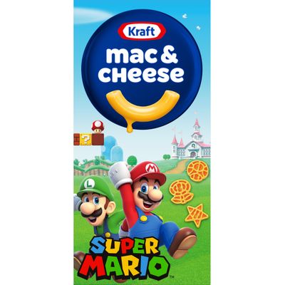 Kraft Mac &amp; Cheese Macaroni and Cheese Dinner with Super Mario Power-Up Pasta Shapes (5.5 oz Box)