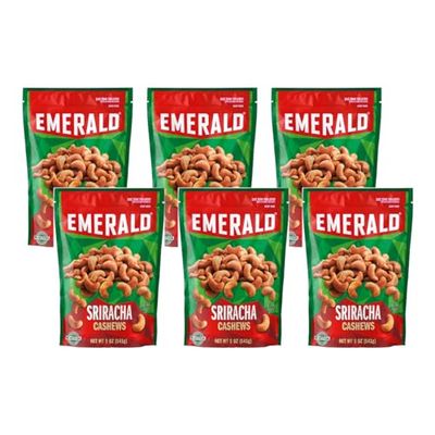Emerald Nuts, Sriracha Cashews, 5 Oz (Pack of 6)
