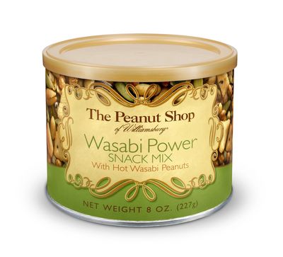The Peanut Shop of Williamsburg Wasabi Power Snack Mix, 8-Ounce Tin