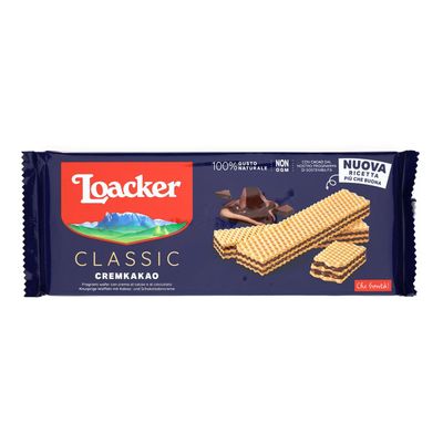 Loacker Classic Cremkakao 175g - Knusprige Waffeln mit Kakao- und Schokoladencreme