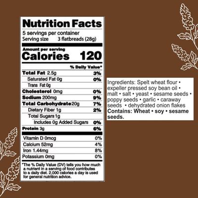 Suzie's Spelt Multi-seed Flatbread Crackers| Pack of 12 | Low-Fat &amp; Vegan, Kosher, Whoelgrain | Healthy Snack Option | 4.6 oz each