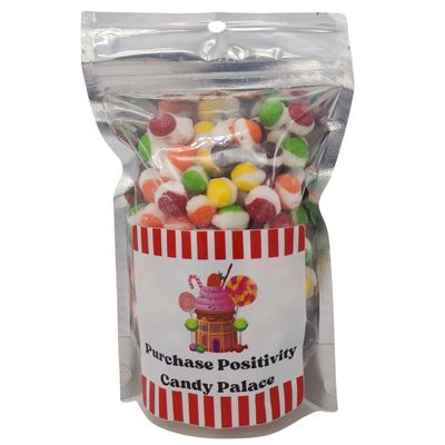Freeze Dried Skittles, Freeze Dried Wild Berry Skittles, 6 oz., Freeze Dried Candy by Purchase Positivity, Freeze Dried Snacks, TikTok Candy, Puff Candy, Unique Novelty Candy Gift