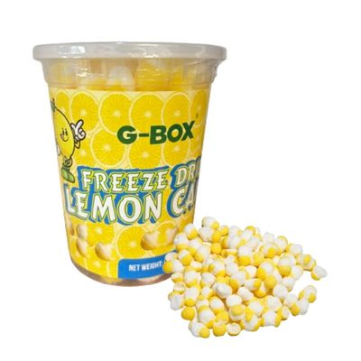 G-BOX Freeze Dried Lemonheads Candy (8 OZ Lemon Candy), TikTok Trend items, Delightful Crunchy, Citrus Flavorful Burst, Air-tight Sealed in a Deli Container