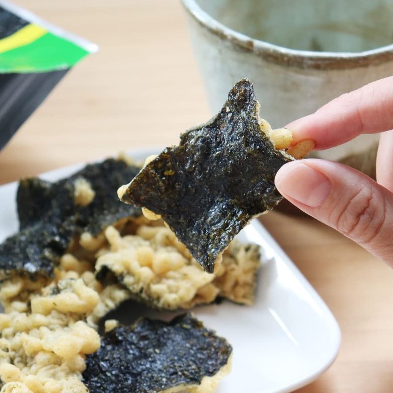 NORITEN Japanese Snacks Tempura Seaweed Snacks Made in Japan (Wasabi, 1.41OZ)