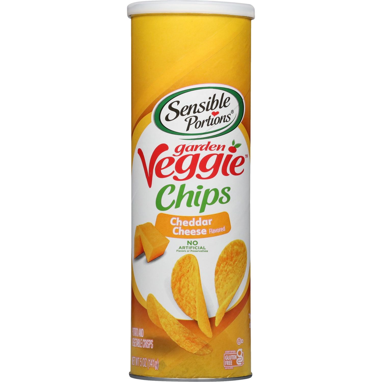 Sensible Portions Stacked Garden Veggie Chips, Cheddar, 5 oz (Pack of 12)