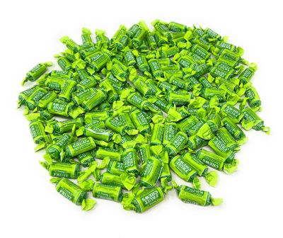 Lime Flavor Tootsie Roll Fruit Chews Bulk American Chewy Taffies Candy Individually Wrapped In Resealable Bag 2 Lb 130pcs (32-Oz) - Made In USA