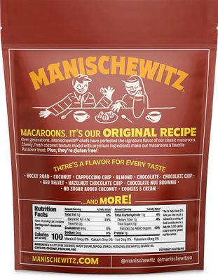 Manischewitz Pistachio Orange, 10oz | Coconut Macaroons | Resealable Bag | Dairy Free | Gluten Free Coconut Cookie | Kosher for Passover