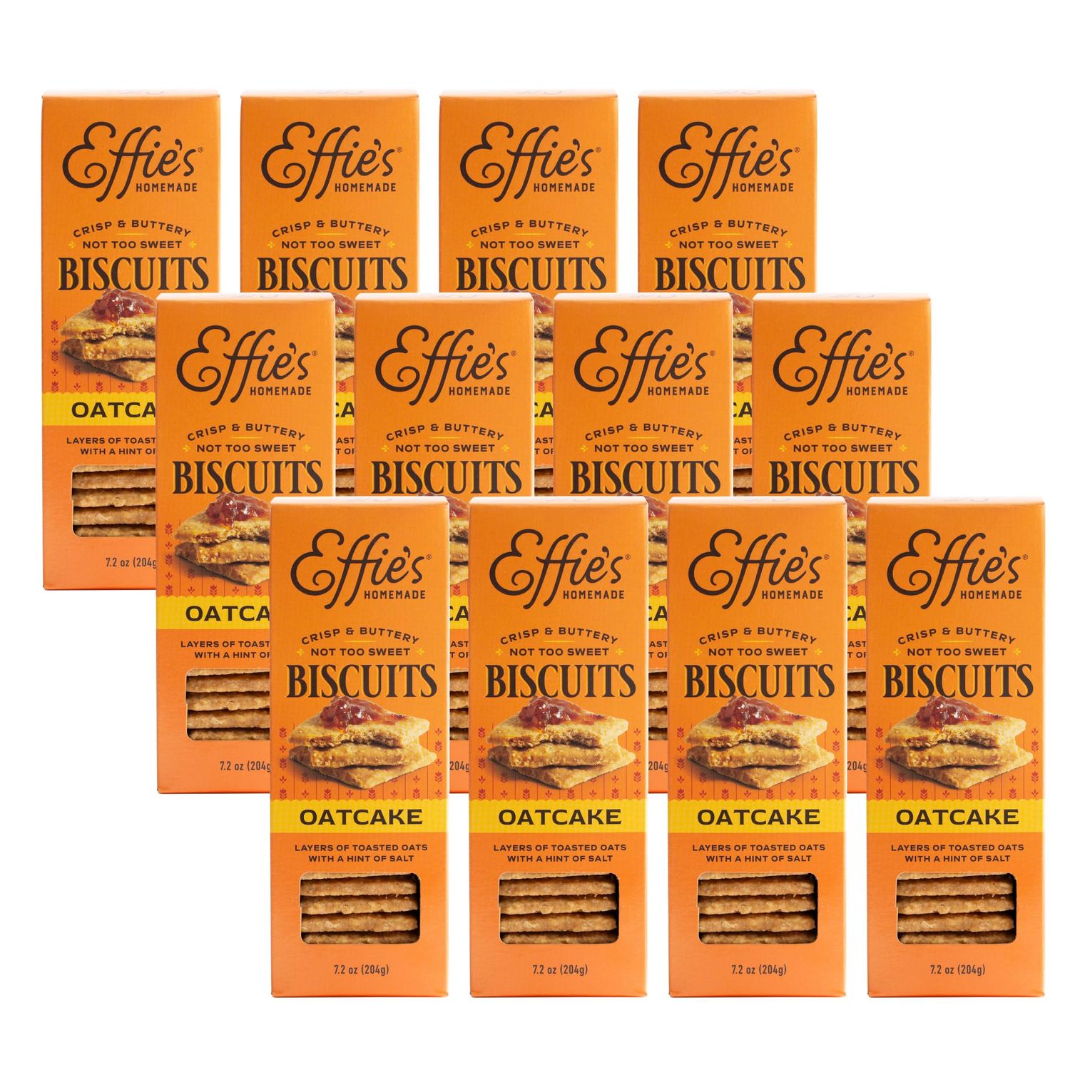 Effie&#39;s Homemade Biscuits - Oatcakes - 12 Pack
