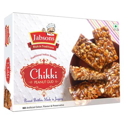 Jabsons - 5 Assorted Traditional Sweet Combo (Chikki Til Gud, Agra Gud Gajak, Gud Kaju Roll, Gud Revdi, Chikki Peanut Gud), 400g each