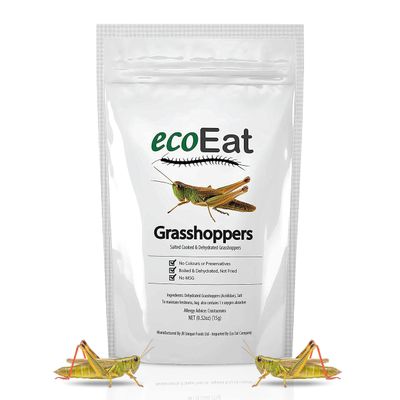 ecoEat Edible Bugs Dehydrated Grasshoppers - 15g Pack - Edible Insects Candy Grasshoppers - Snack Food Gifts