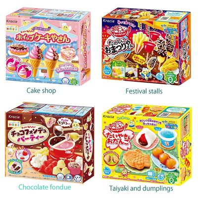 Popin' Cookin' Japaneese DIY Kit Assortment 4pcs Kracie Children Snack Food Ninjapo