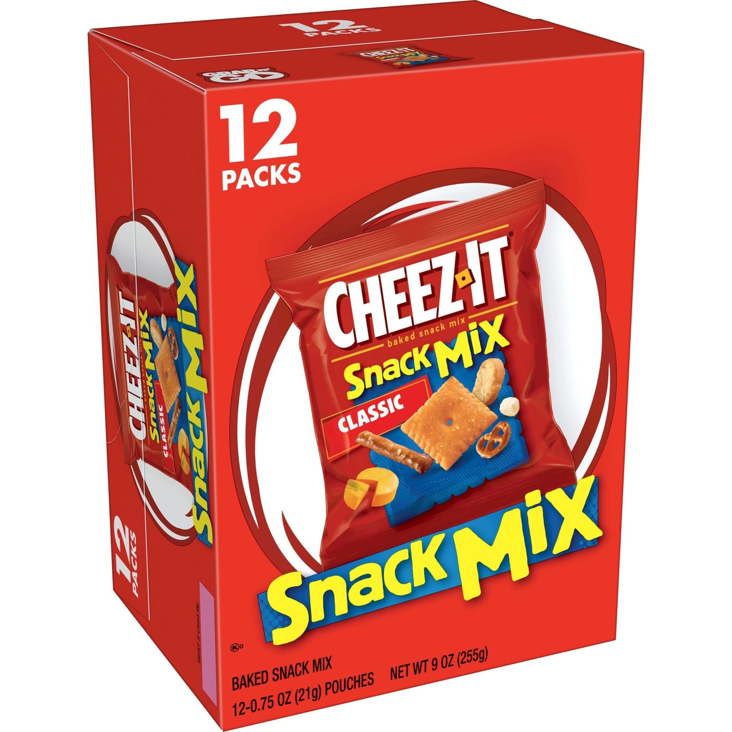 Cheez-It Snack Mix, Lunch Snacks, Office and Kids Snacks, Classic, 36oz Case (4 Boxes)