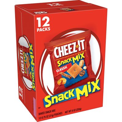 Cheez-It Snack Mix, Lunch Snacks, Office and Kids Snacks, Classic, 36oz Case (4 Boxes)