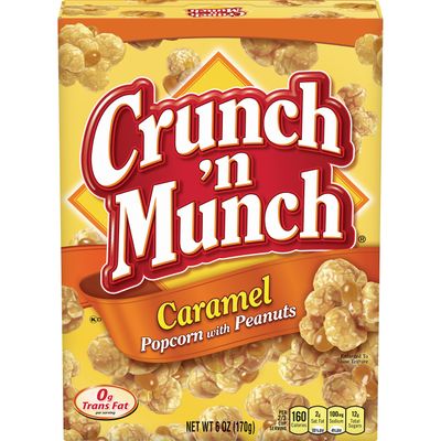 CRUNCH &#39;N MUNCH Caramel Popcorn with Peanuts, 6 oz. (Pack of 12)