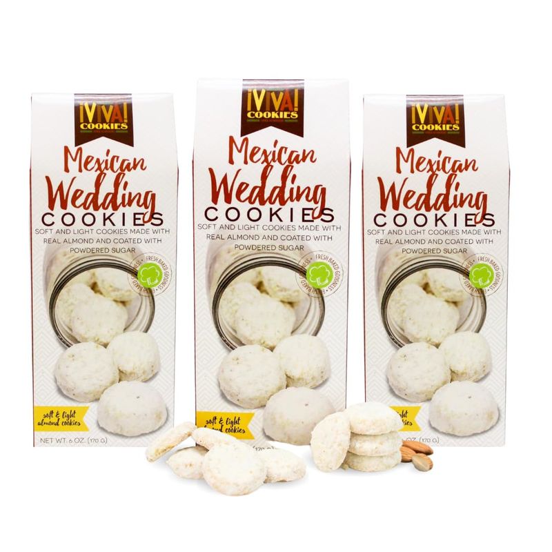 Too Good Gourmet Mexican Wedding Cookies | Soft &amp; Buttery Bakery Desserts with a Dusting of Powdered Sugar - Pack of 3, 6oz Boxes | Perfect Cookie Snack for Celebrations, Gifting &amp; Dessert Platters