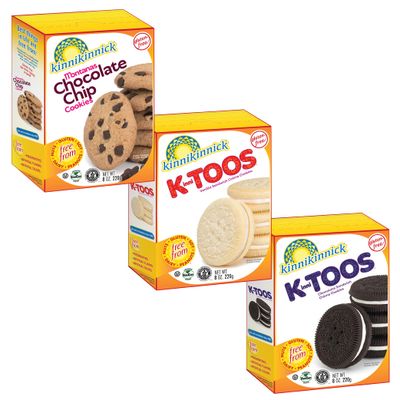 Kinnikinnick Cookie Variety Pack - Montanas Chocolate Chip Cookies, KinniTOOS Chocolate and Vanilla CrÃƒÂ¨me Cookies - Gluten Free, Allergy Friendly Vegan Cookies - 8oz. Boxes - 3 Pack, 1 of Each