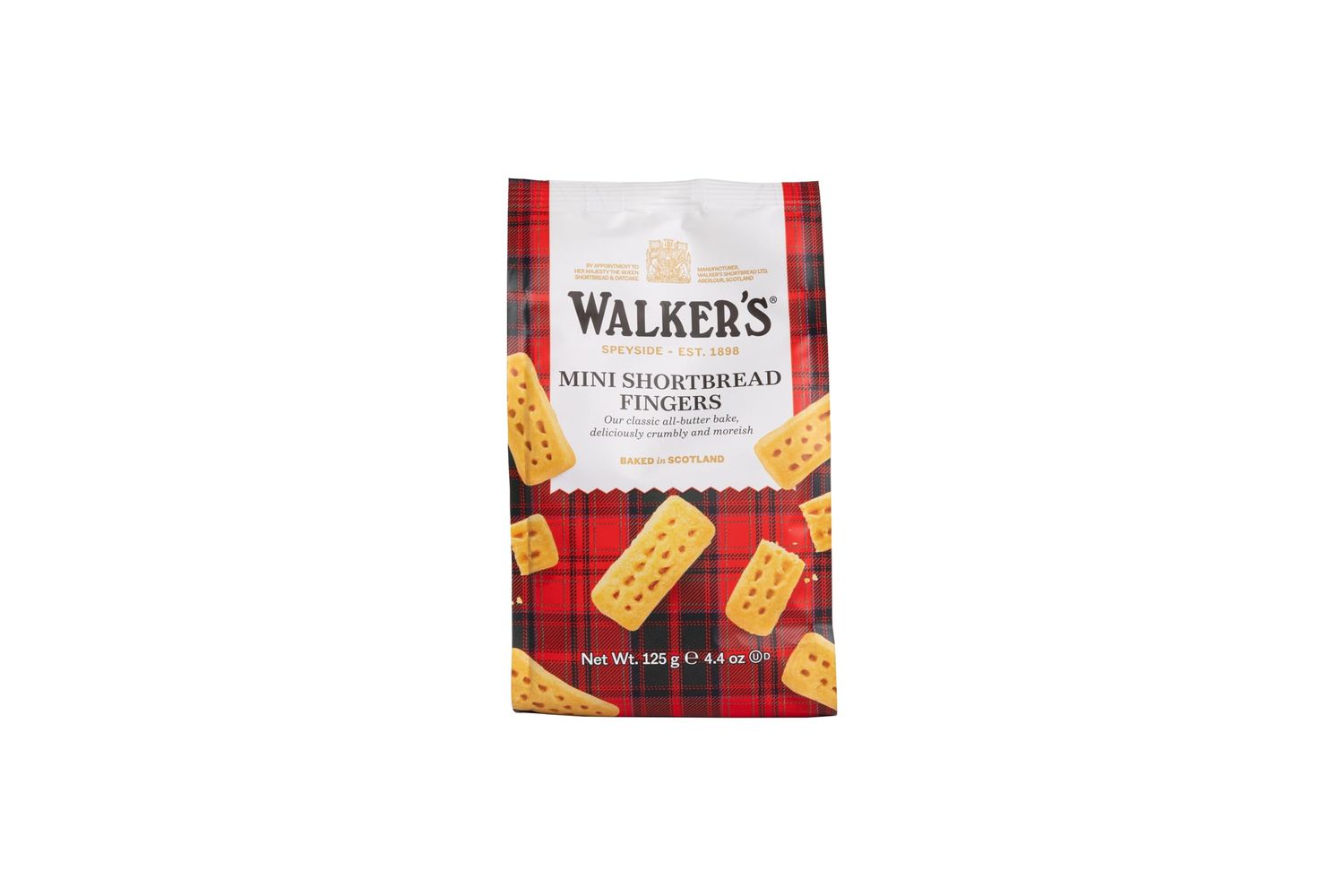 Walkers Mini Shortbread Fingers, schottisches ButtergebÃ¤ck, 125g