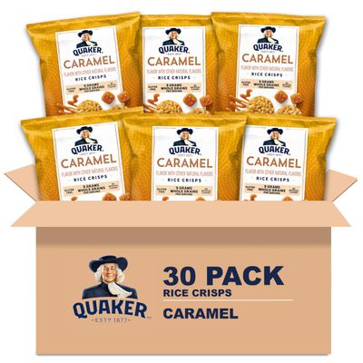 Quaker Rice Crisps, Gluten Free, Caramel, 0.91 Oz, 30 Count